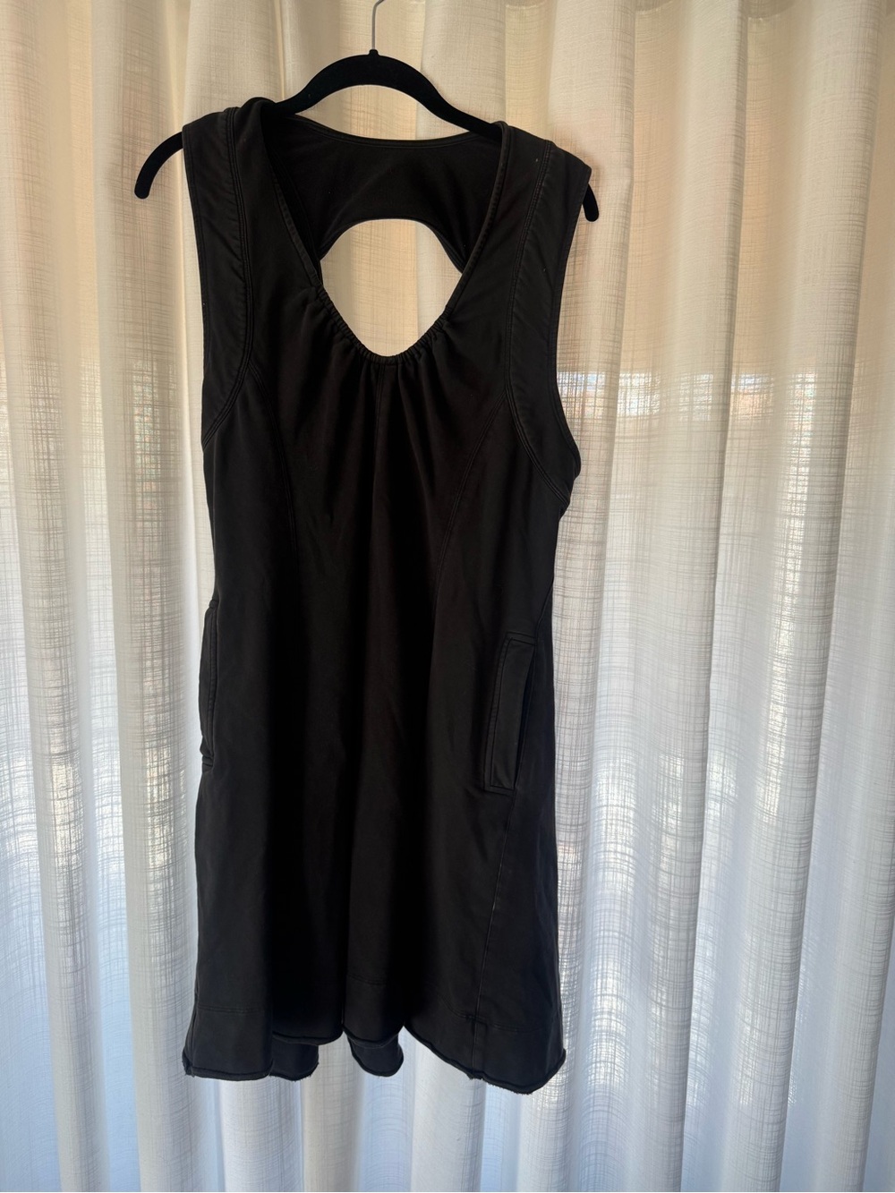 Women's Black Sleeveless Cutout Dress